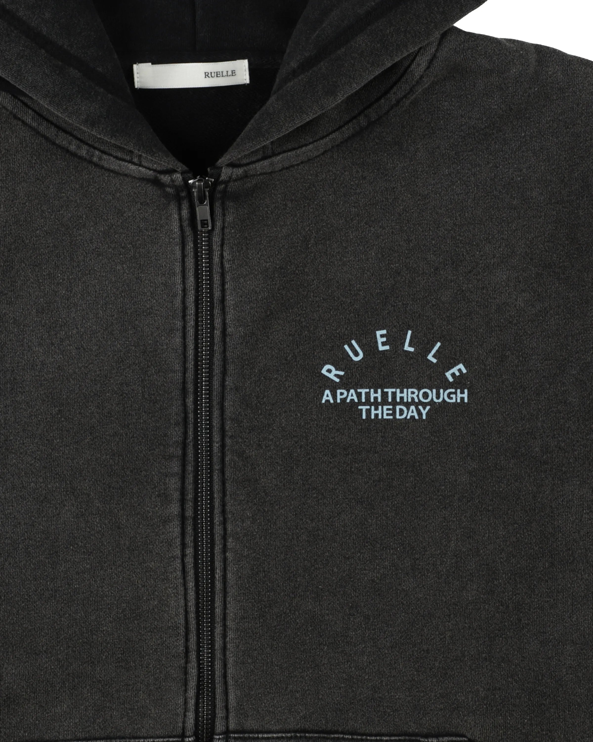 Hazed Pigment Zip-Up Hoodie-3