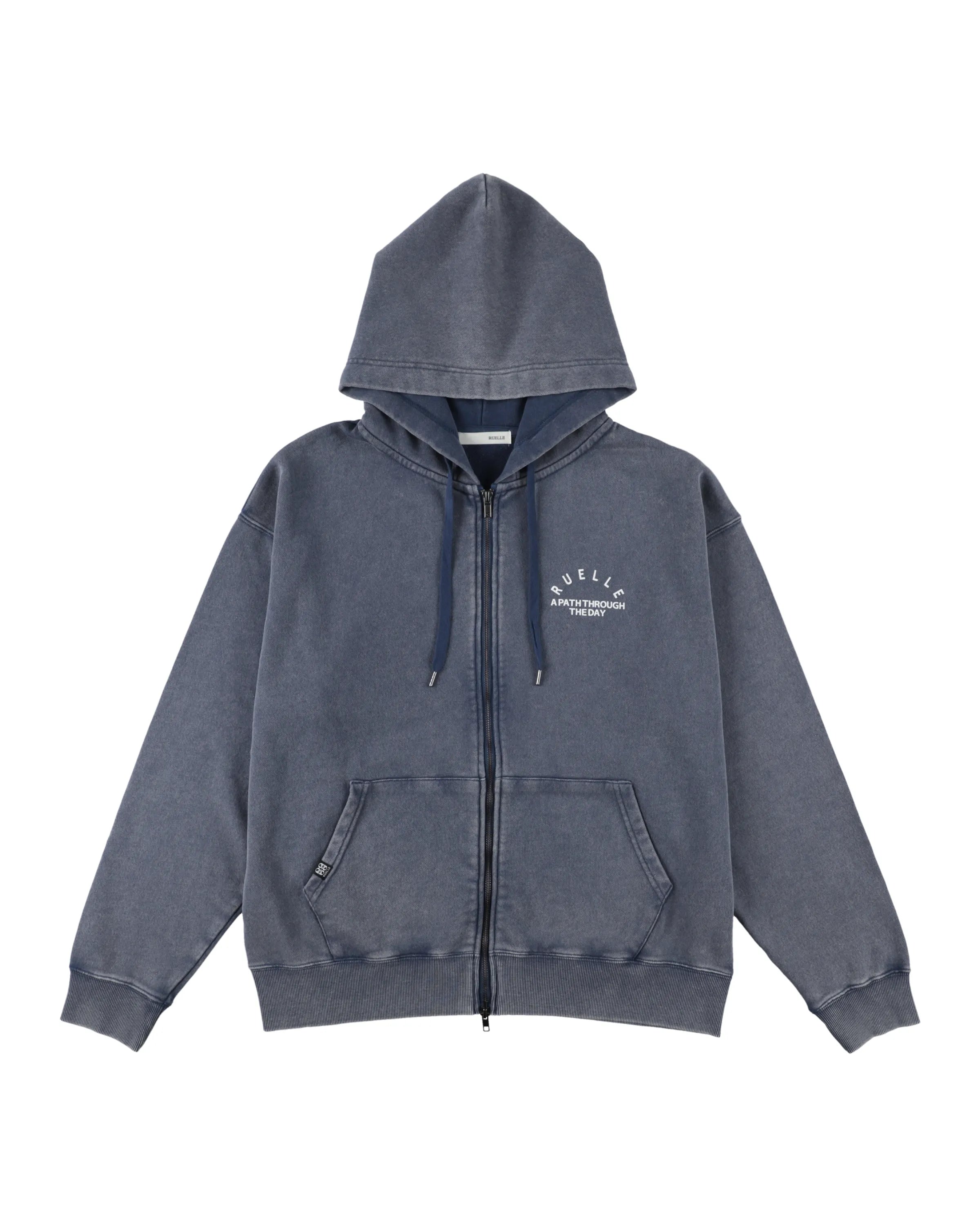 Hazed Pigment Zip-Up Hoodie-7