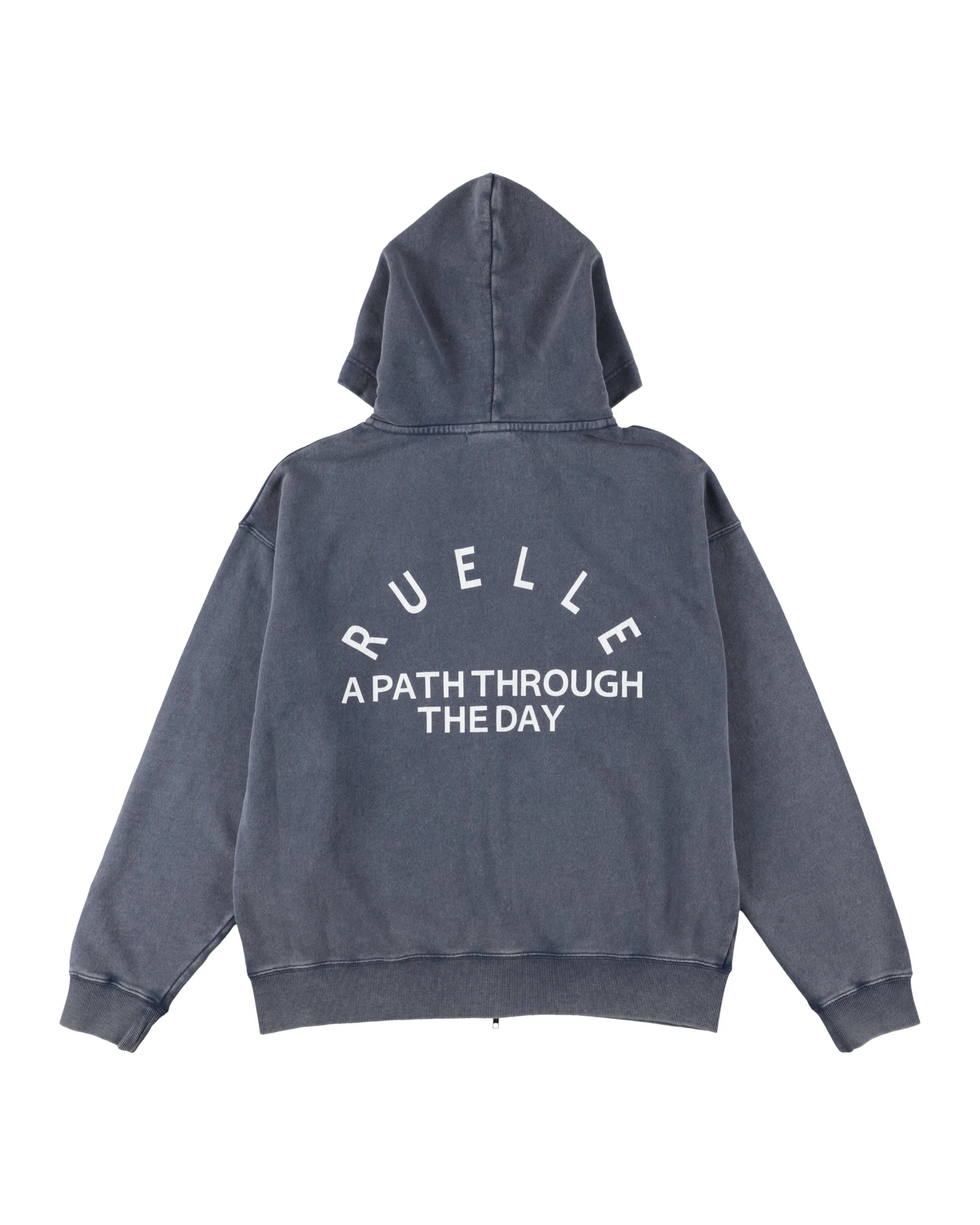 Hazed Pigment Zip-Up Hoodie-8