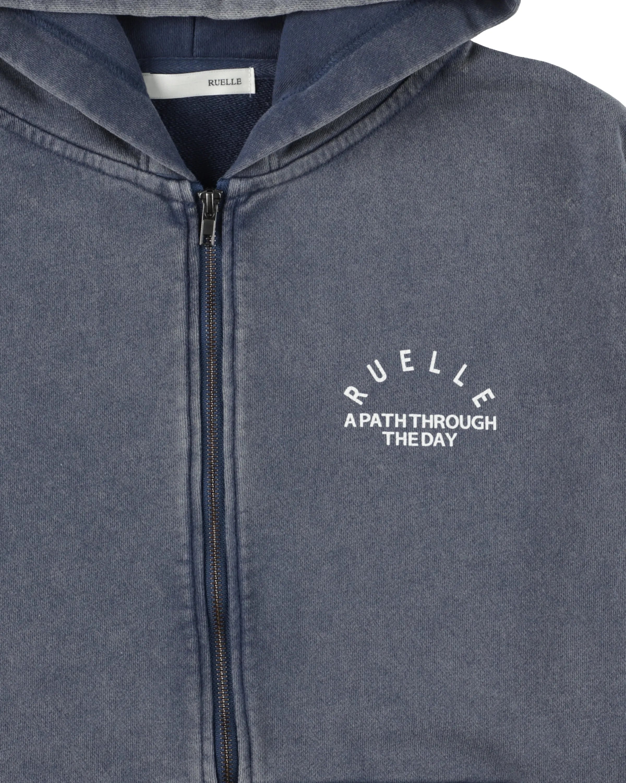 Hazed Pigment Zip-Up Hoodie-9