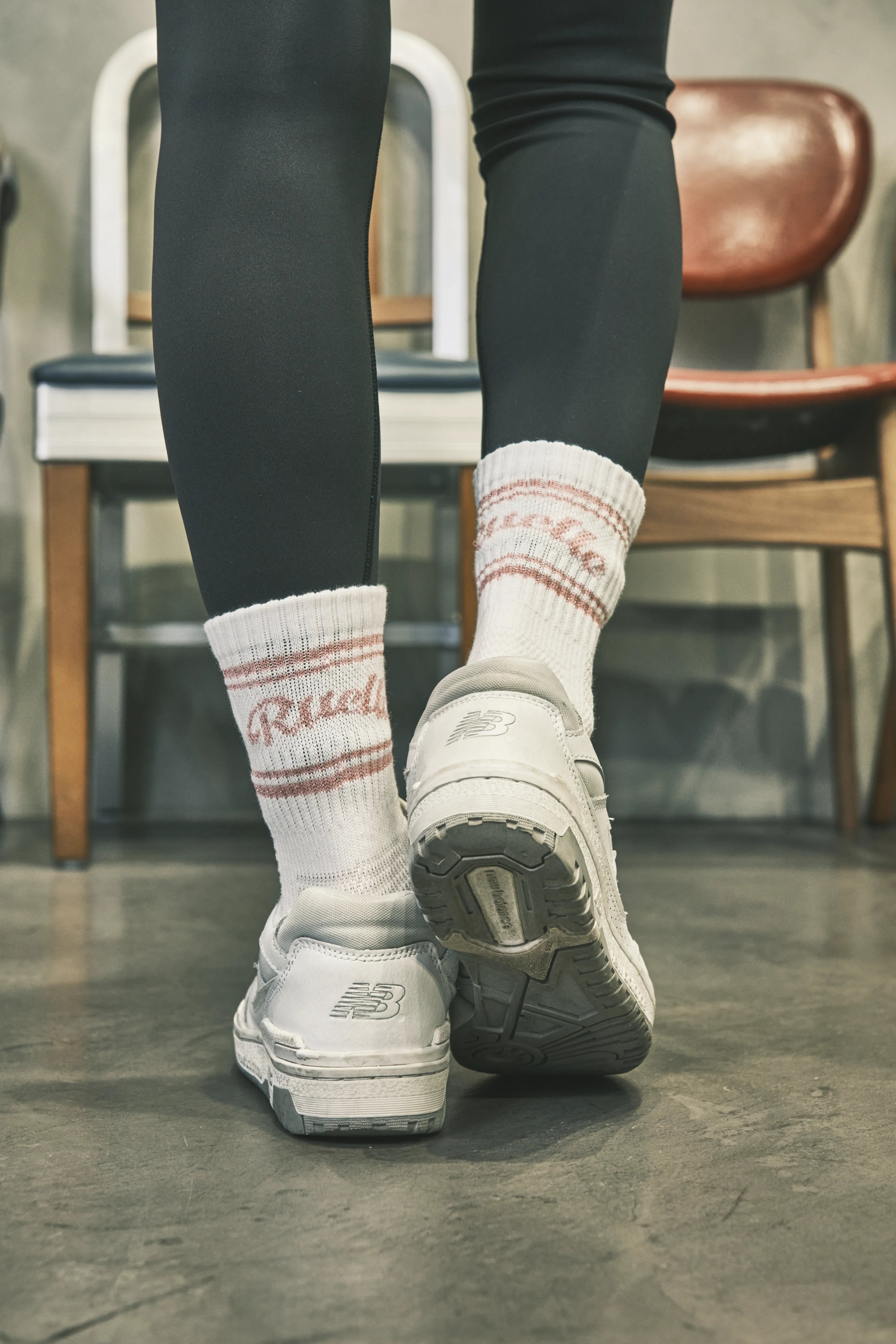 Arc Logo Glitter Crew Socks-8