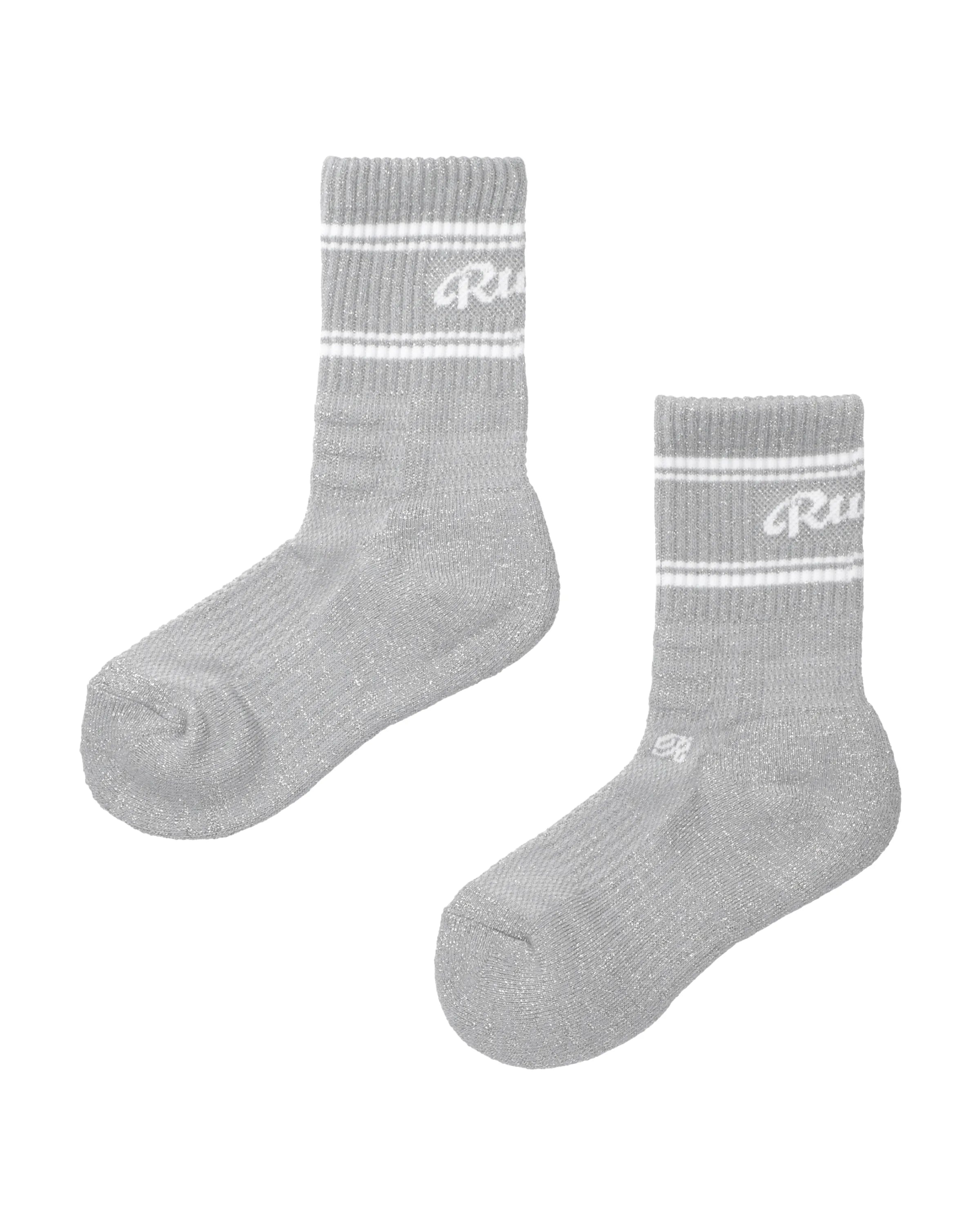 Arc Logo Glitter Crew Socks-5