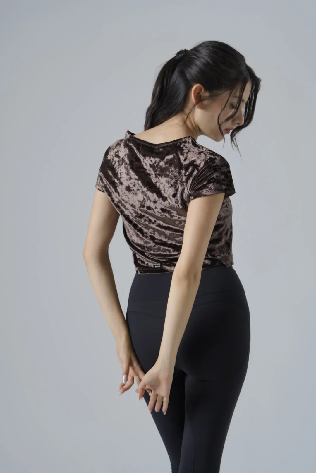 Velour Cropped  T-Shirt-10