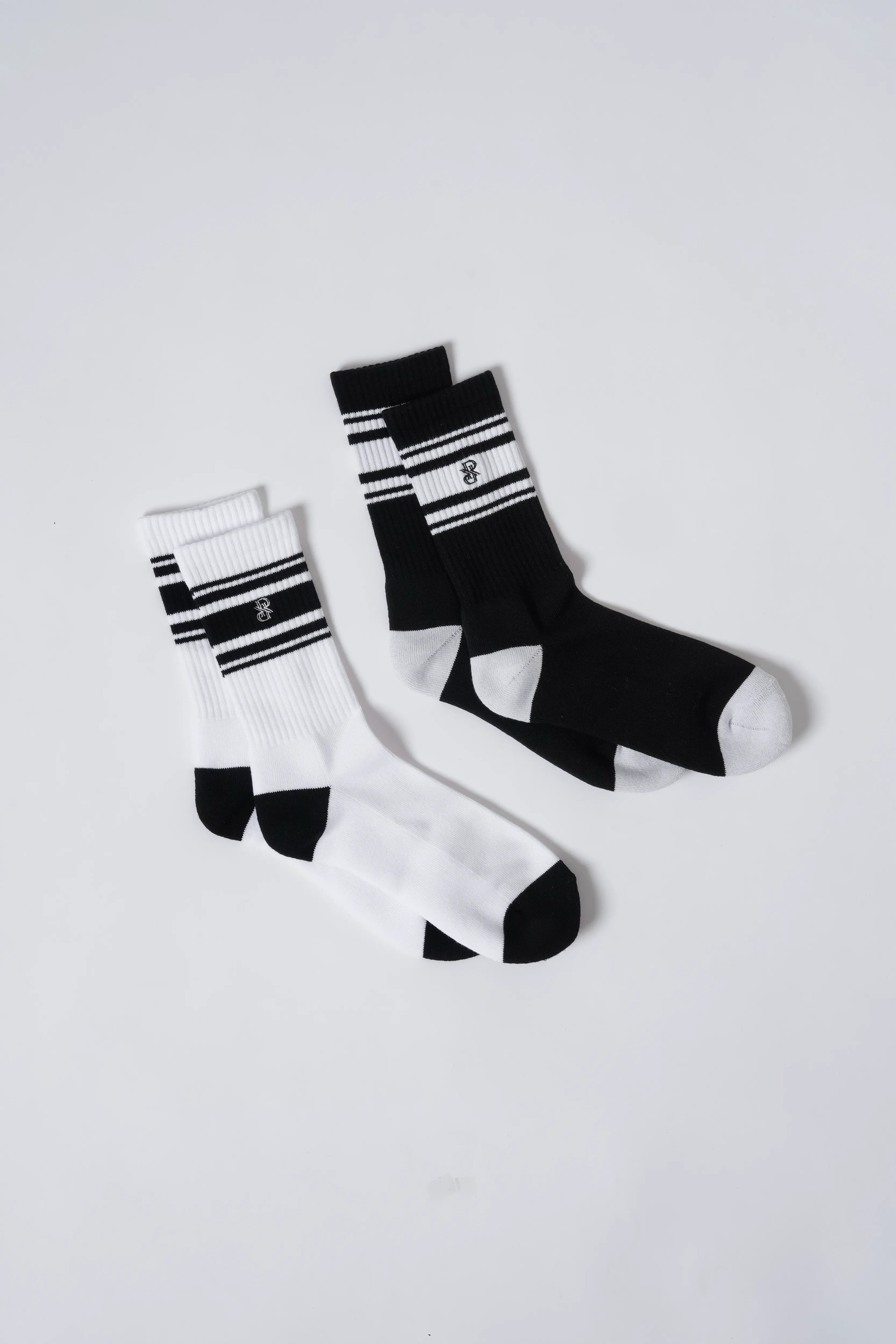 Monogram Crew Socks (2 Pack)