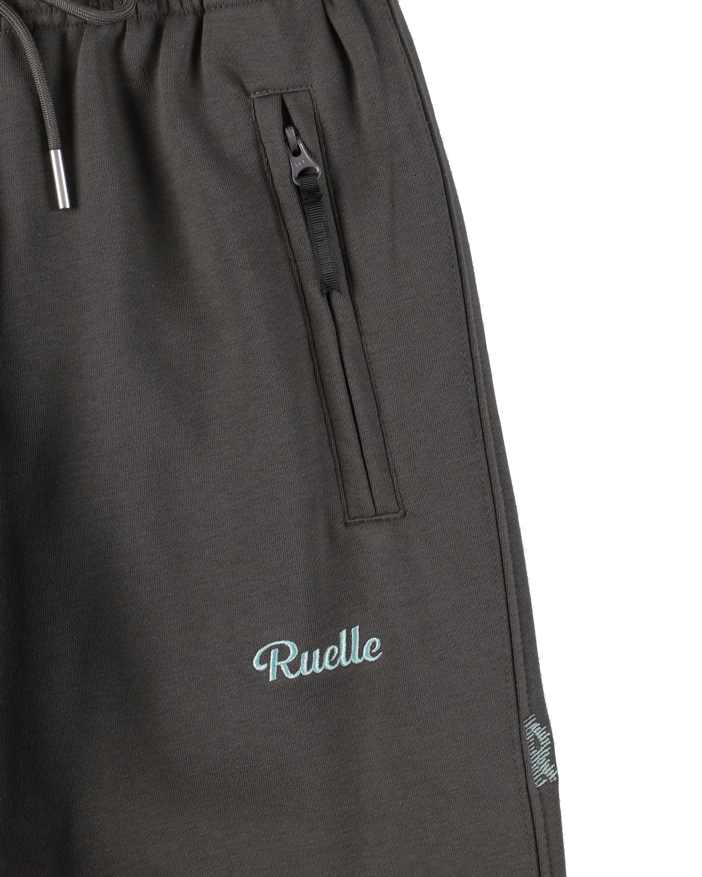 Ribbed Hem Relaxed Sweatpants-3