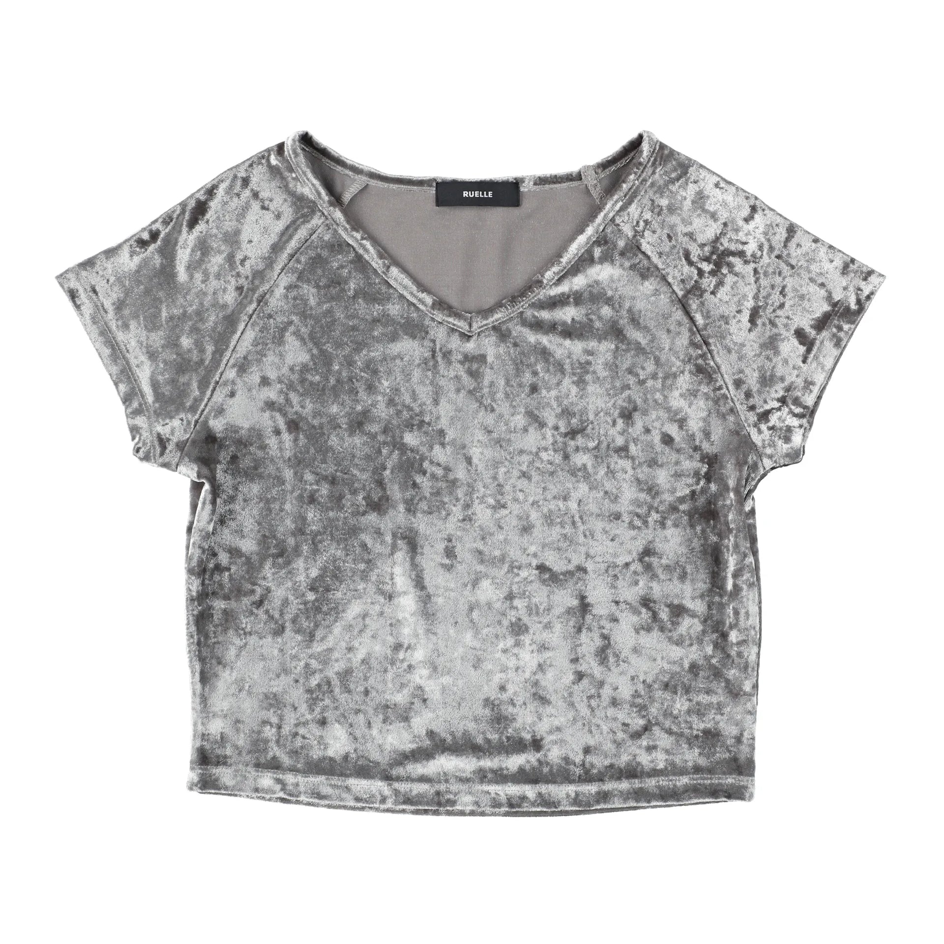Velour Cropped T-Shirt – RUELLE