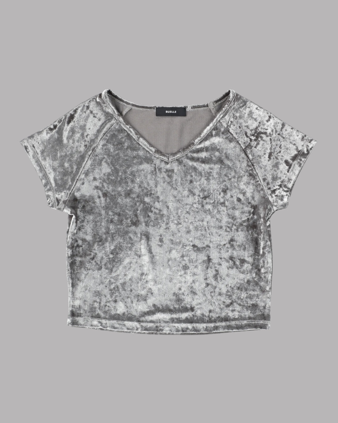 Velour Cropped  T-Shirt